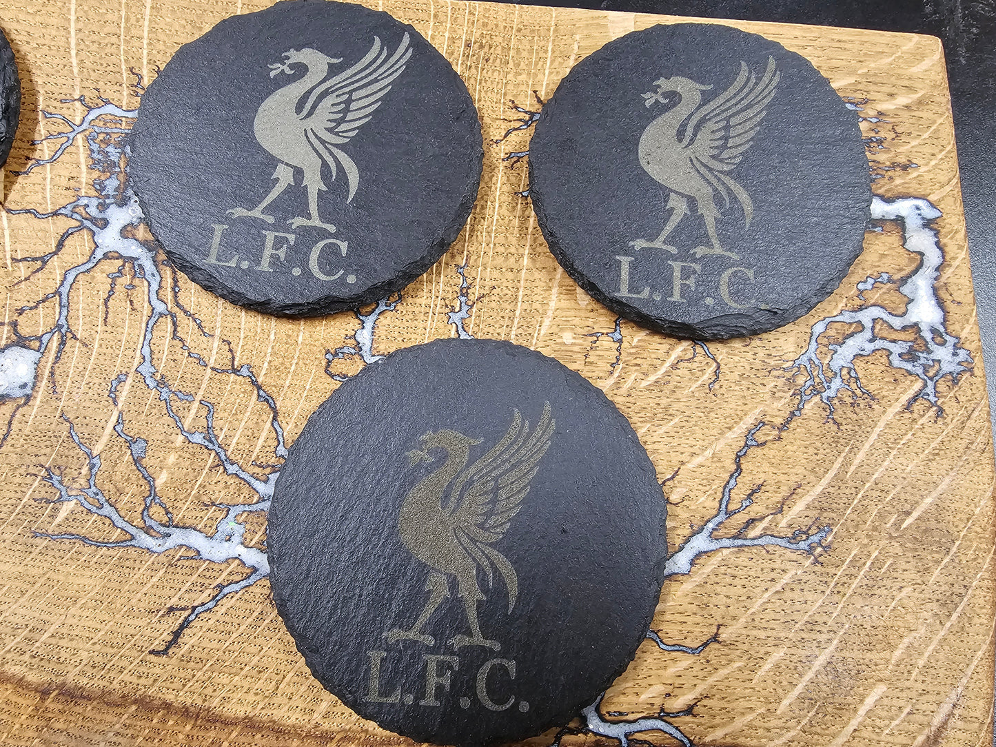 Slate Football/Emblem Coasters