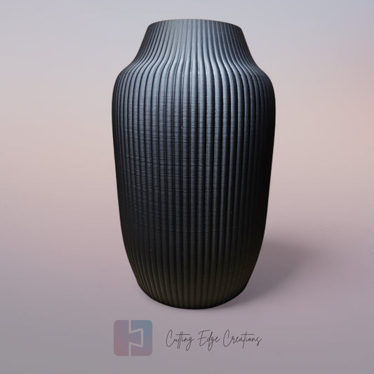 Wide Ribbed Vase