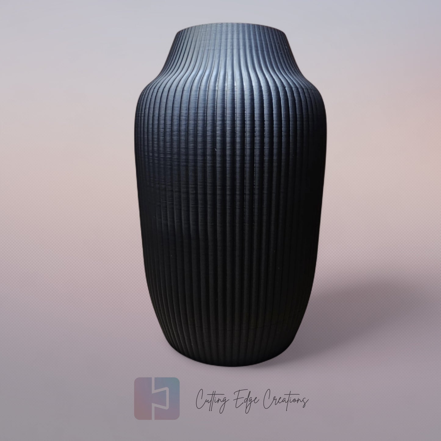 Wide Ribbed Vase
