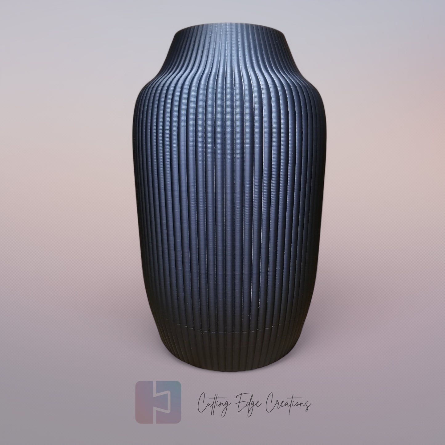 Wide Ribbed Vase