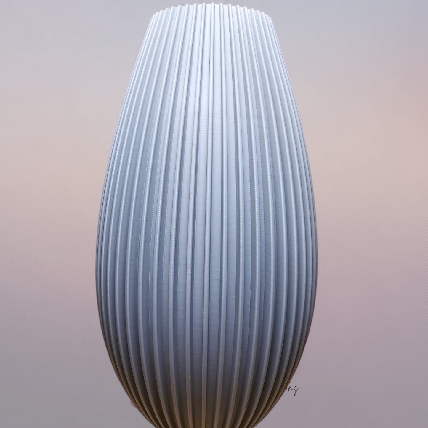Ribbed Teardrop Vase