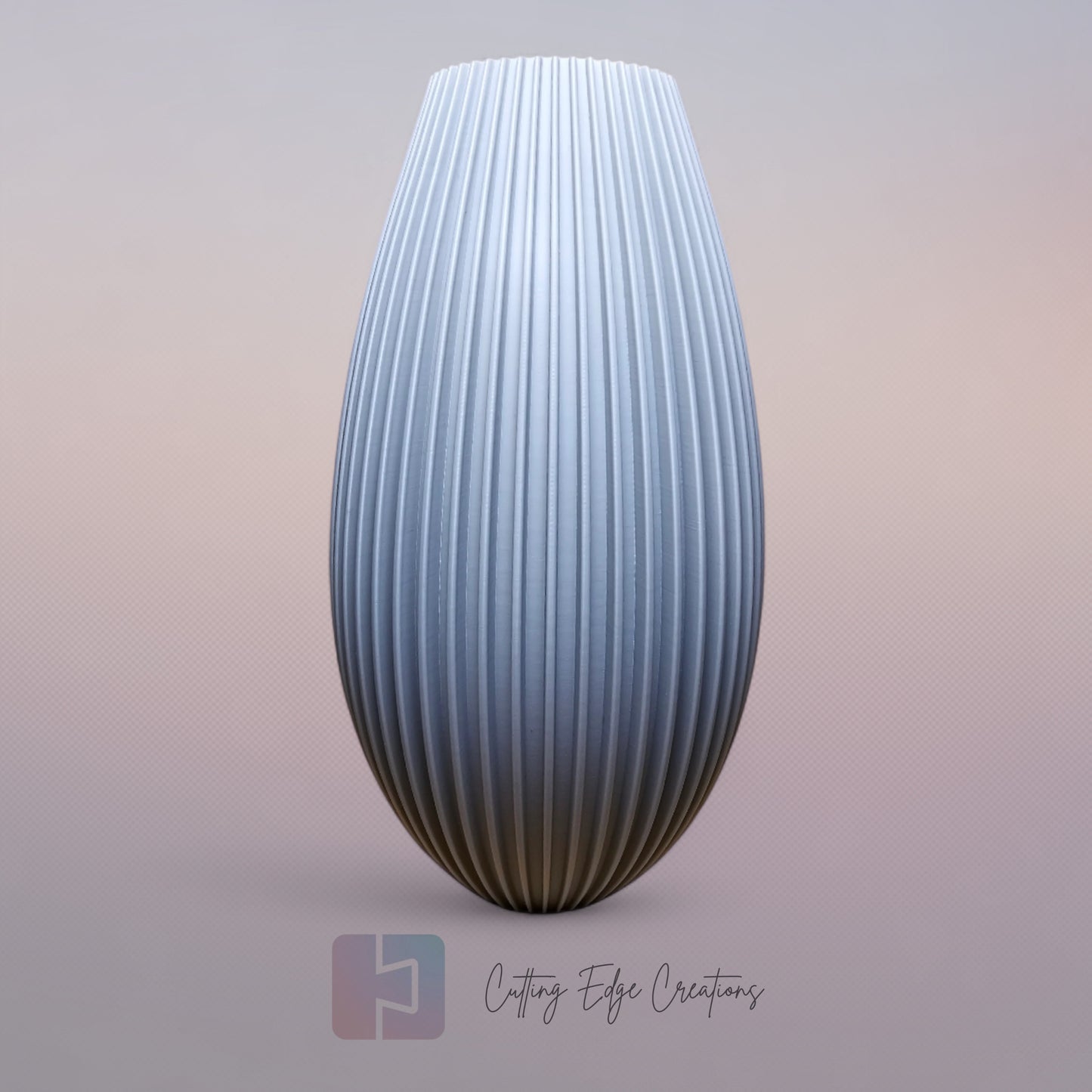 Ribbed Teardrop Vase