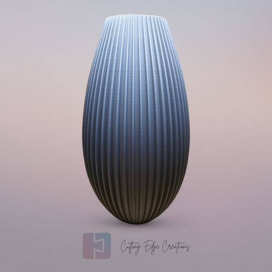 Ribbed Teardrop Vase
