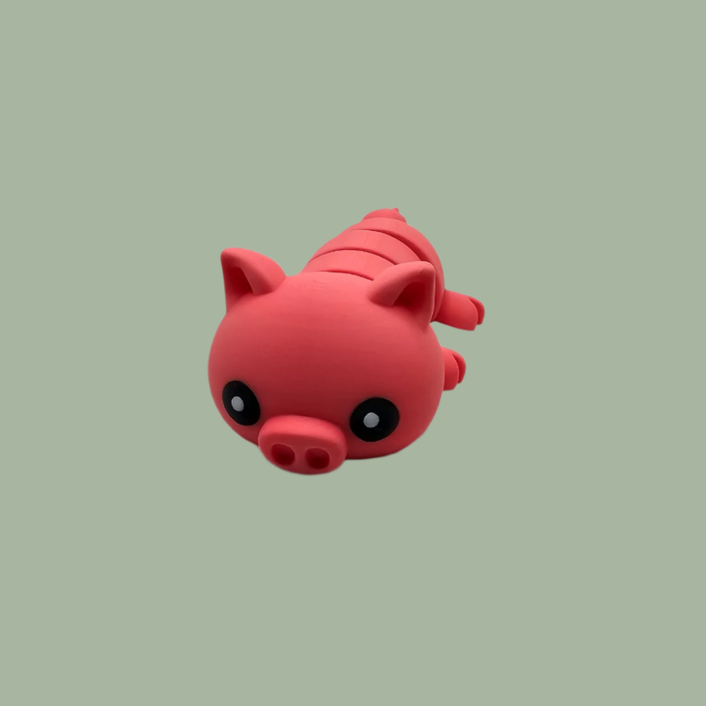 3D printed pink articulated pig