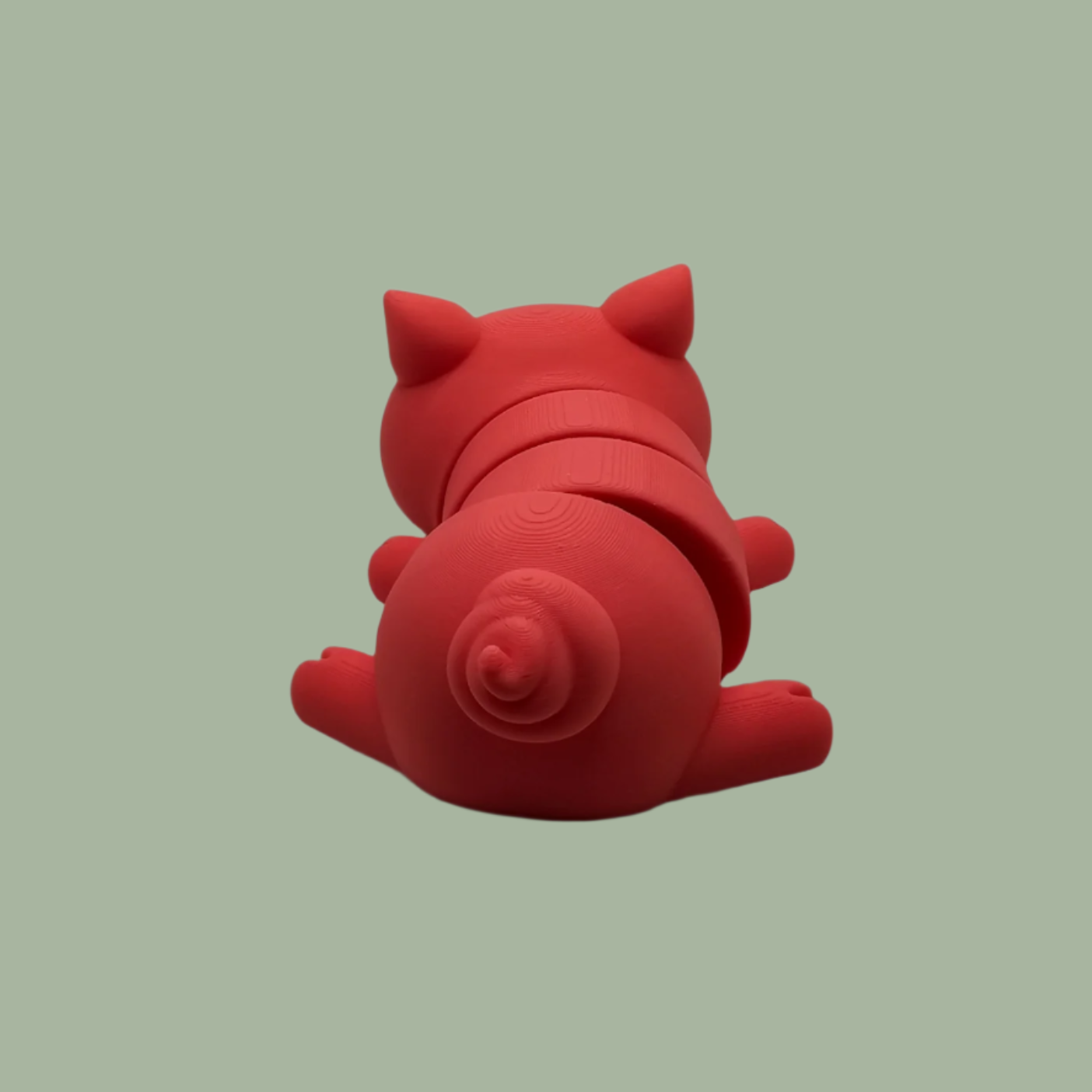 3D printed pink articulated pig