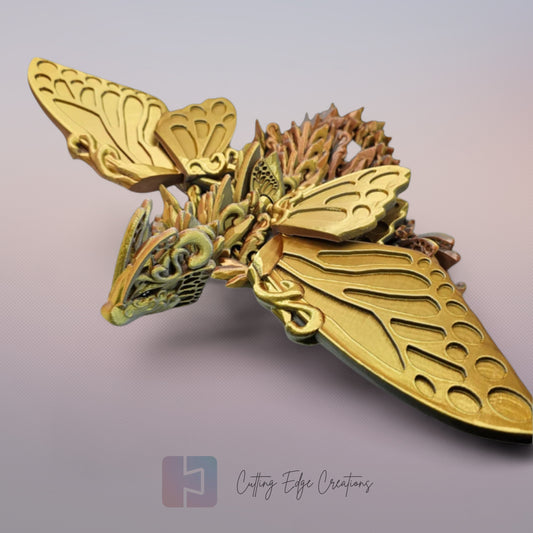 Butterfly Wing Dragon – 3D Printed, Articulated Collectible Flexi Dragon