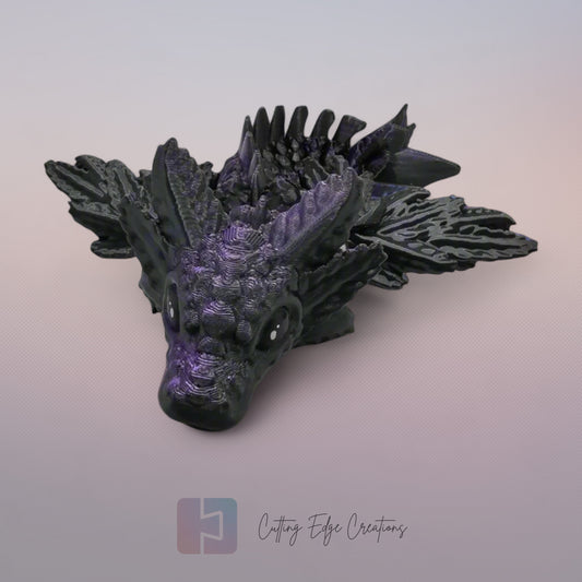 3D printed articulated Axolotl Dragon, flexible toy, handmade in the UK, desk fidget and gift.