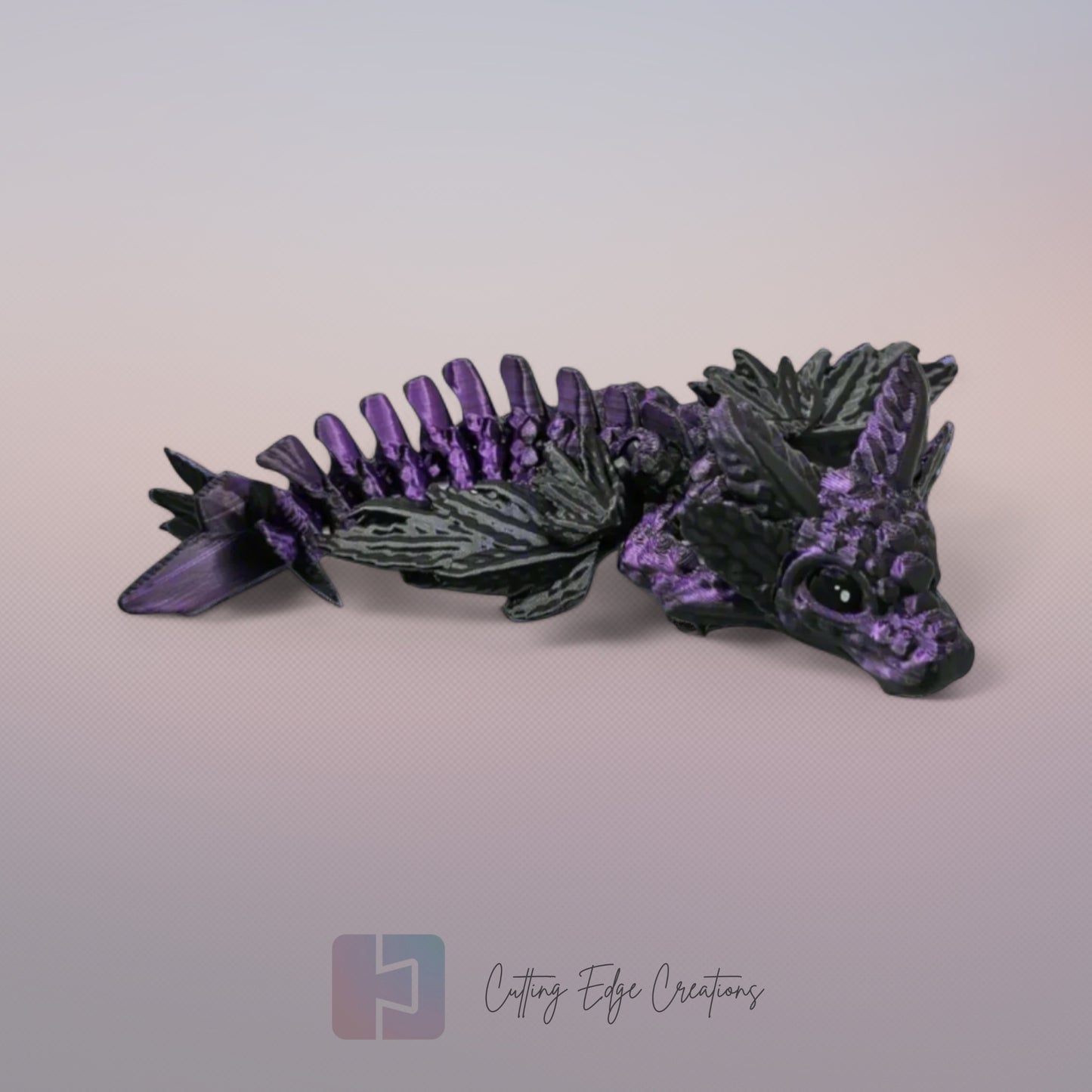 3D printed articulated Axolotl Dragon, flexible toy, handmade in the UK, desk fidget and gift.