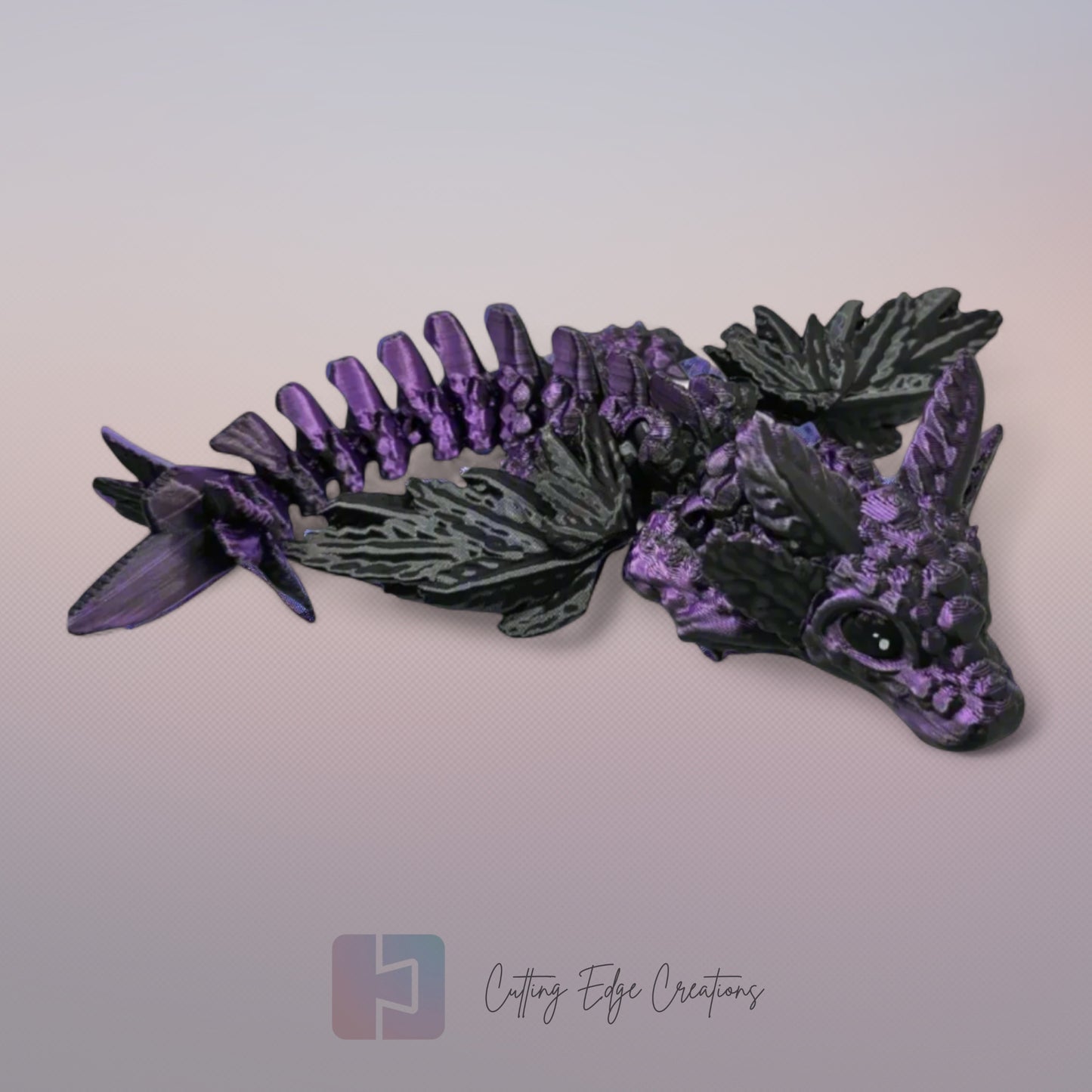 3D printed articulated Axolotl Dragon, flexible toy, handmade in the UK, desk fidget and gift.