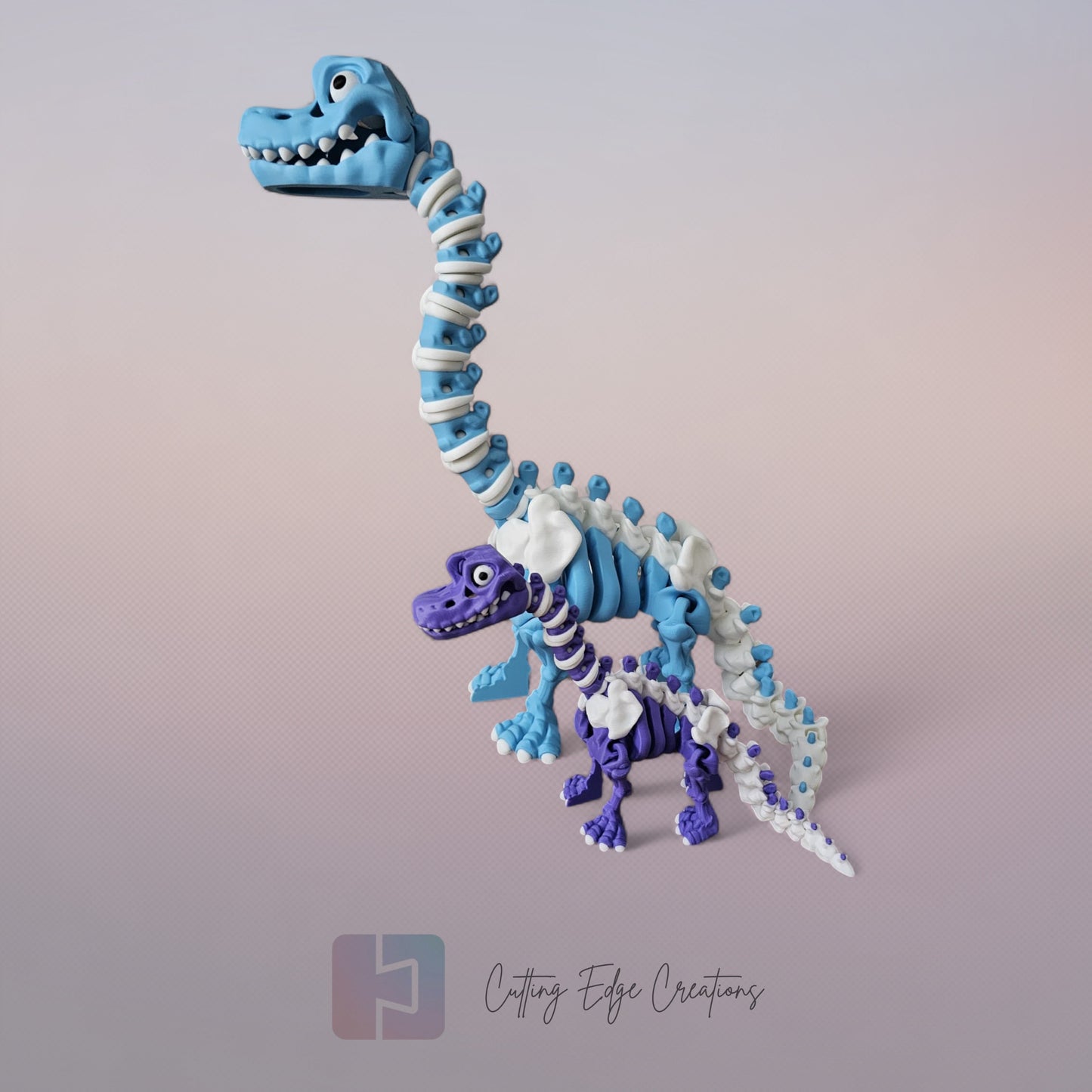 Flexi Brontosaurus Skeleton – Articulated 3D Printed Dino