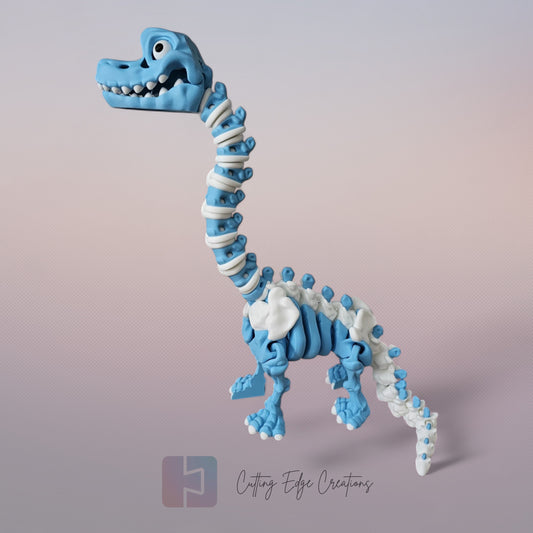 Flexi Brontosaurus Skeleton – Articulated 3D Printed Dino