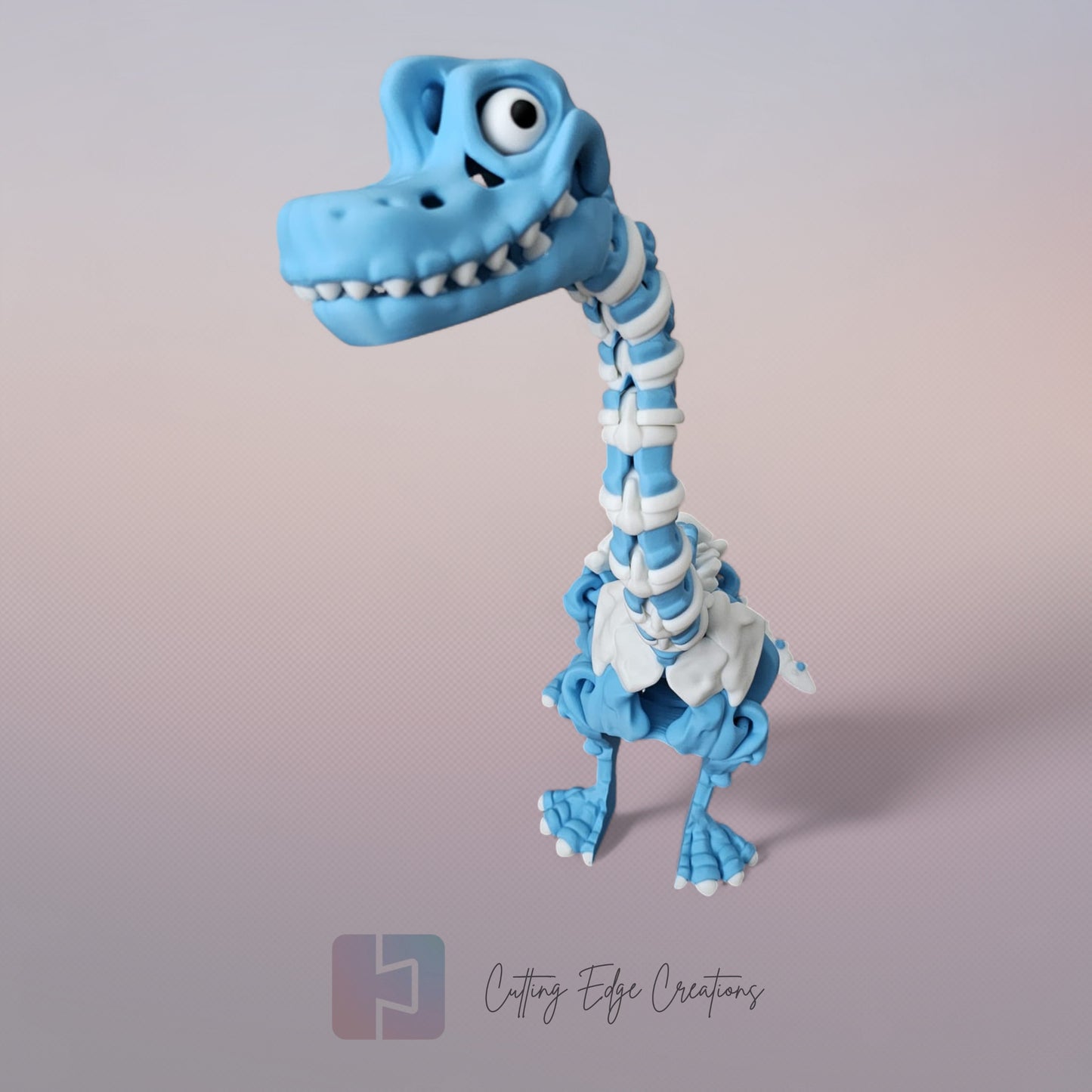 Flexi Brontosaurus Skeleton – Articulated 3D Printed Dino