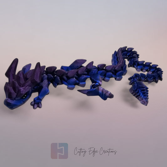 Crystal Cave Dragon – 3D Printed, Articulated Flexi Collectible Dragon