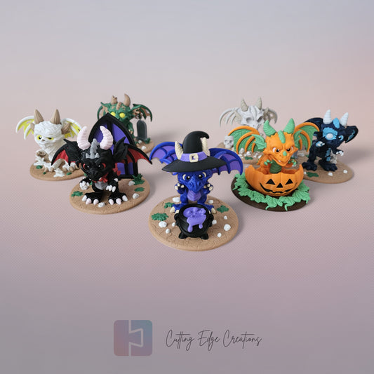 Halloween Dragon Figures – 3D Printed, Spooky Limited Edition Collectibles