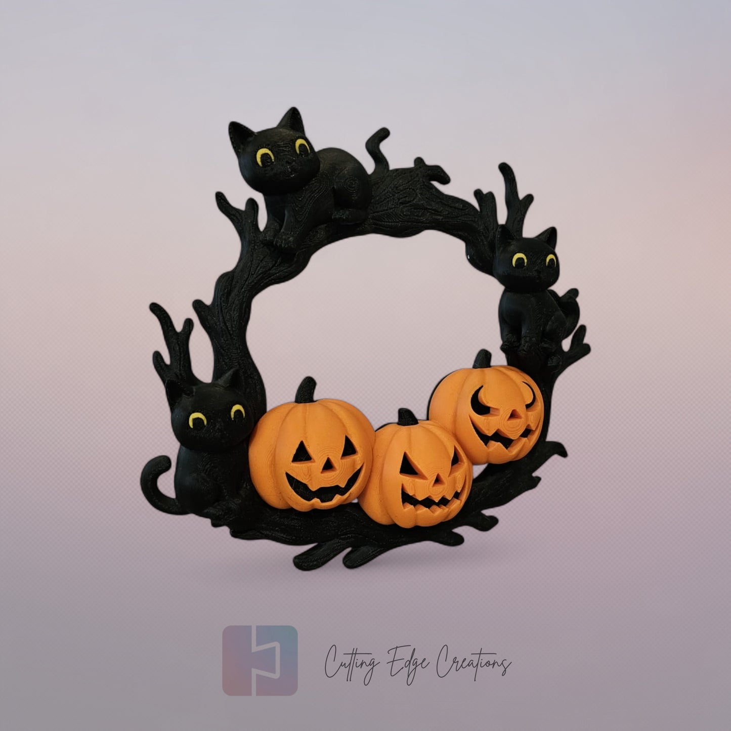Witching Hour Wreath – Mini 3D Printed Halloween Decoration
