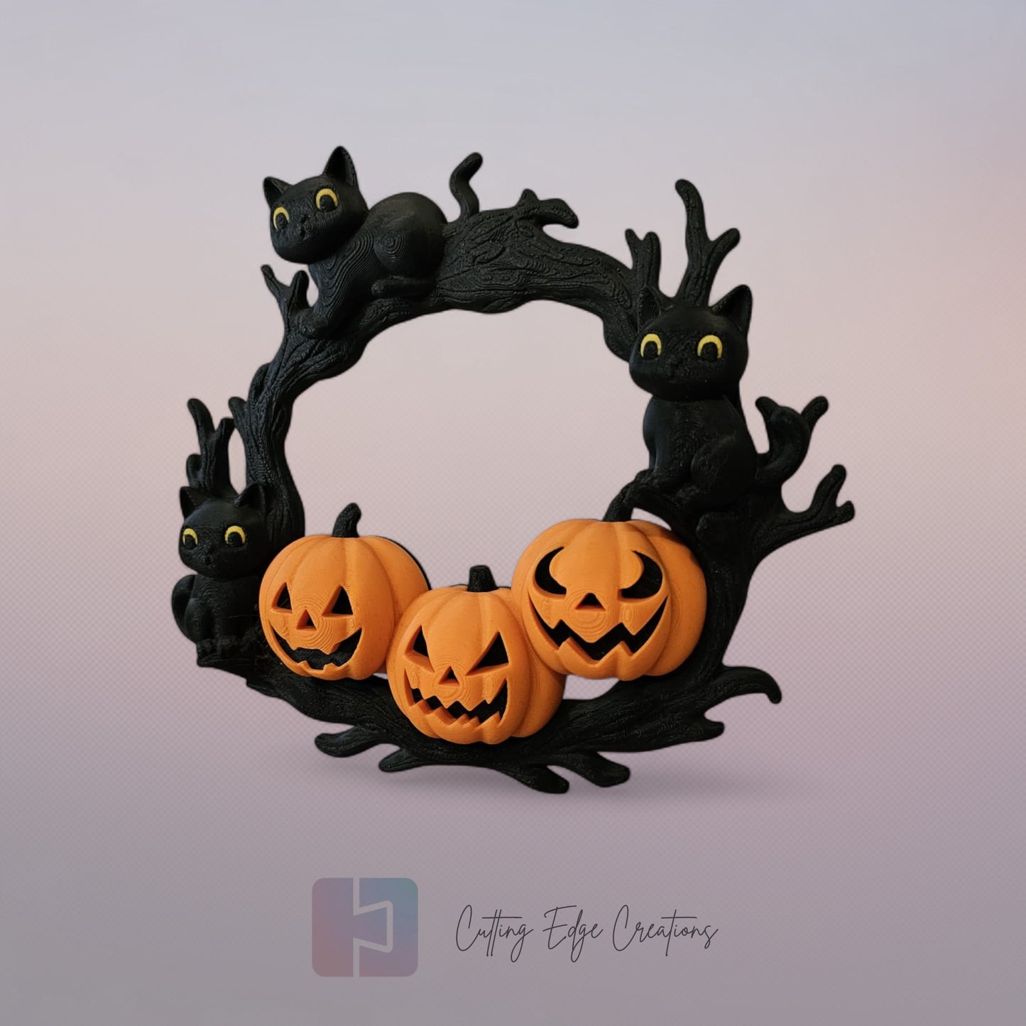 Witching Hour Wreath – Mini 3D Printed Halloween Decoration