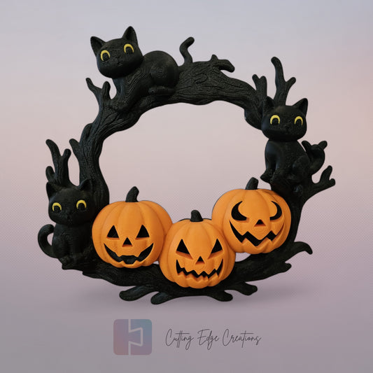 Witching Hour Wreath – Mini 3D Printed Halloween Decoration