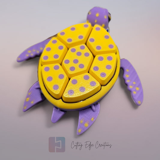 Fruit Turtle Clicker – 3D Printed, Articulated Fidget Keyring Toy
