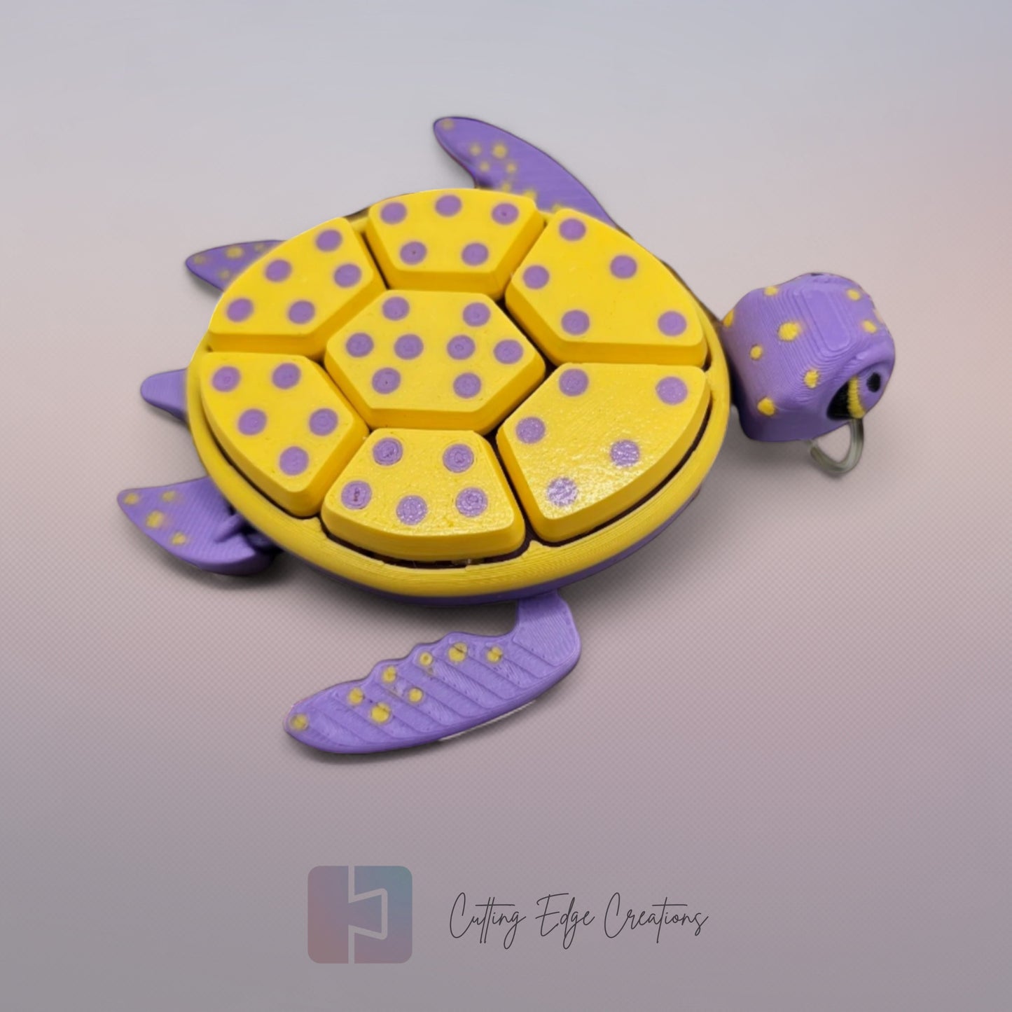 Fruit Turtle Clicker – 3D Printed, Articulated Fidget Keyring Toy