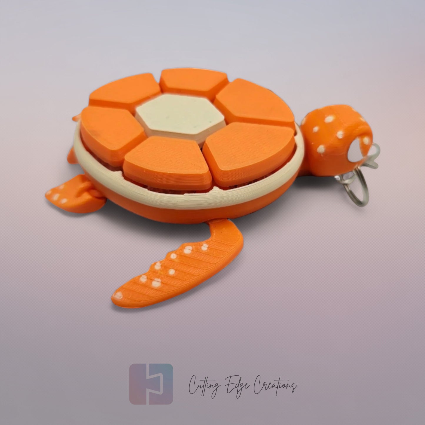 Fruit Turtle Clicker – 3D Printed, Articulated Fidget Keyring Toy