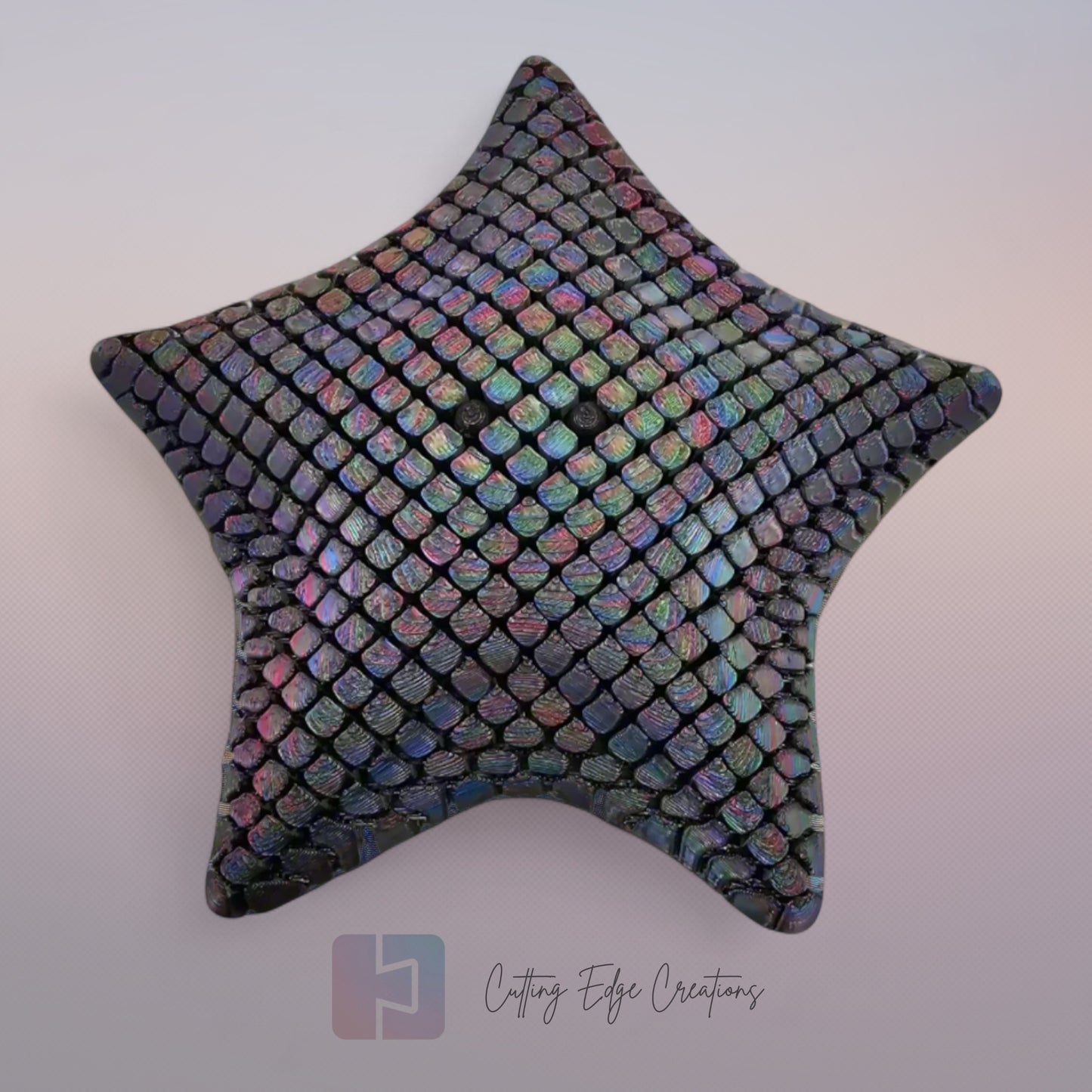 3D printed articulated Finn starfish, flexible toy, handmade in the UK, desk fidget and gift.
