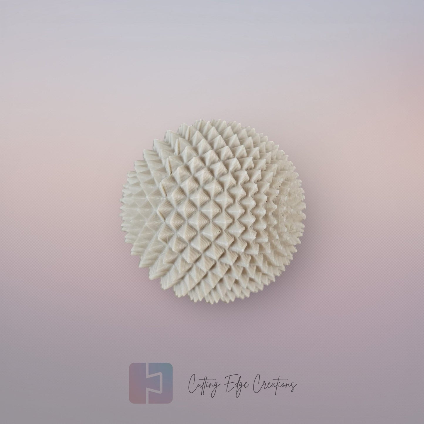 Cutting Edge Creations palm-sized Spike Sphere fidget toy, 5cm textured polymer with micro-spikes.