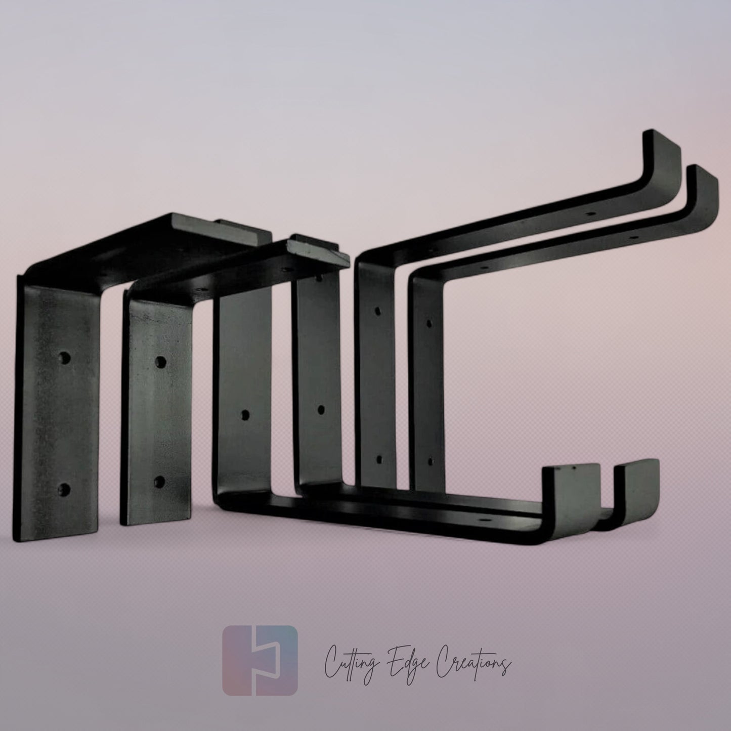 Pair of Scaffold Board Shelf Brackets including fixings