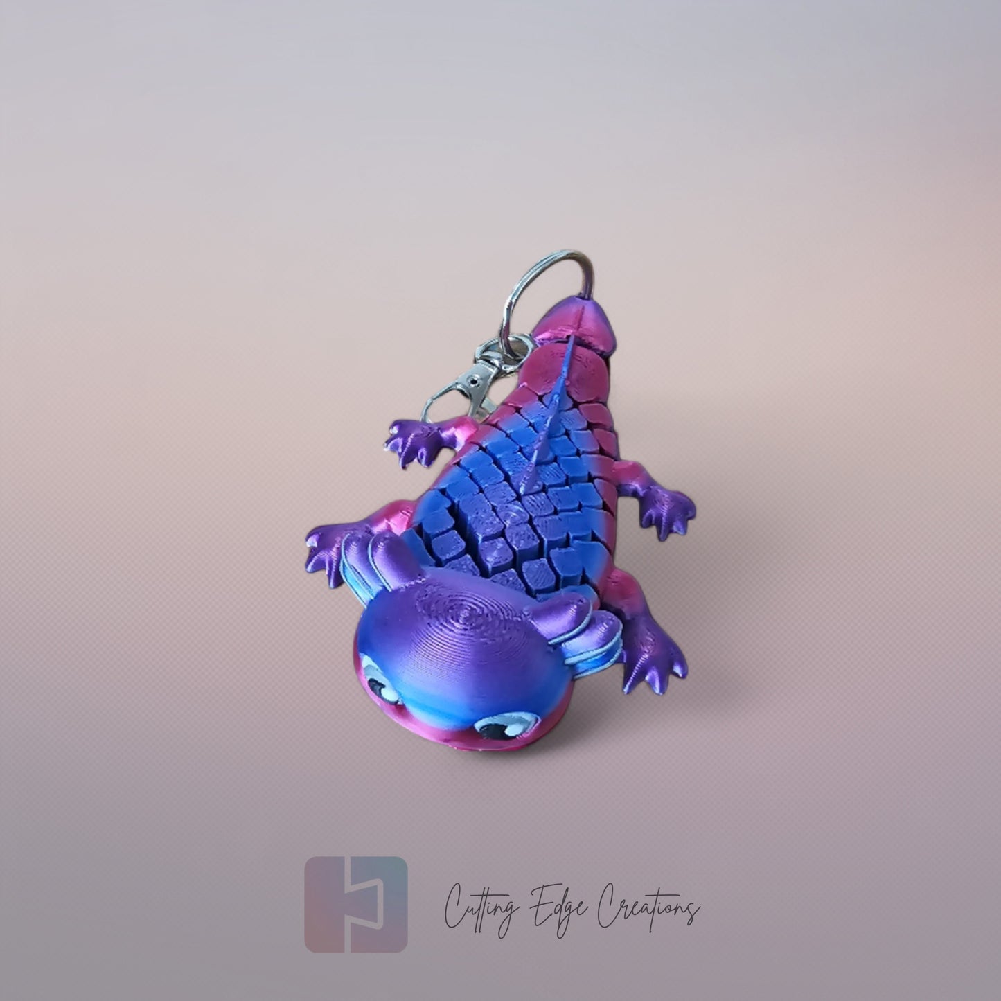Arnie the Axolotl Flexi Keyring