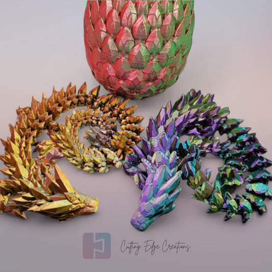 Dragon Egg with Crystal or Gemstone Dragon Inside