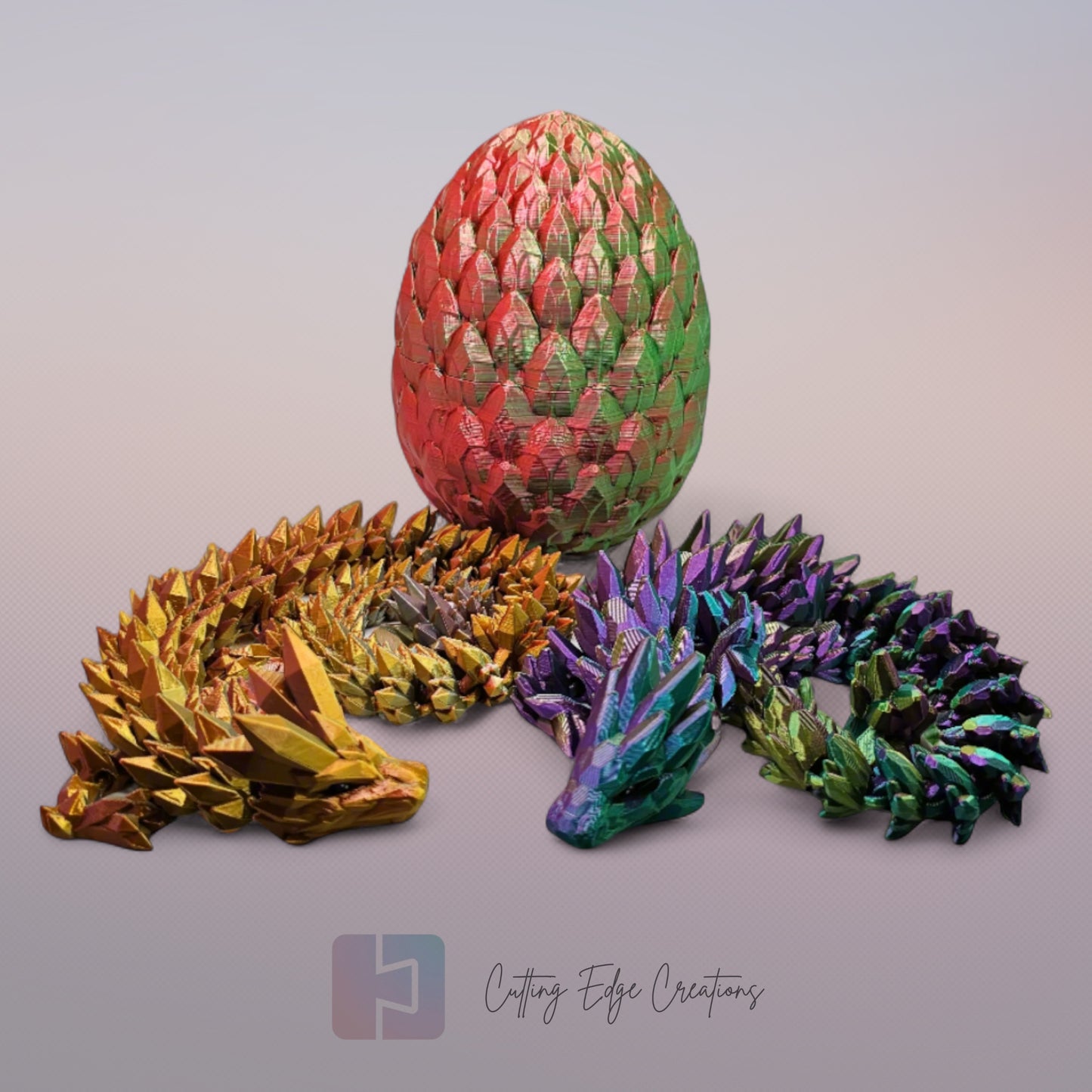 Dragon Egg with Crystal or Gemstone Dragon Inside
