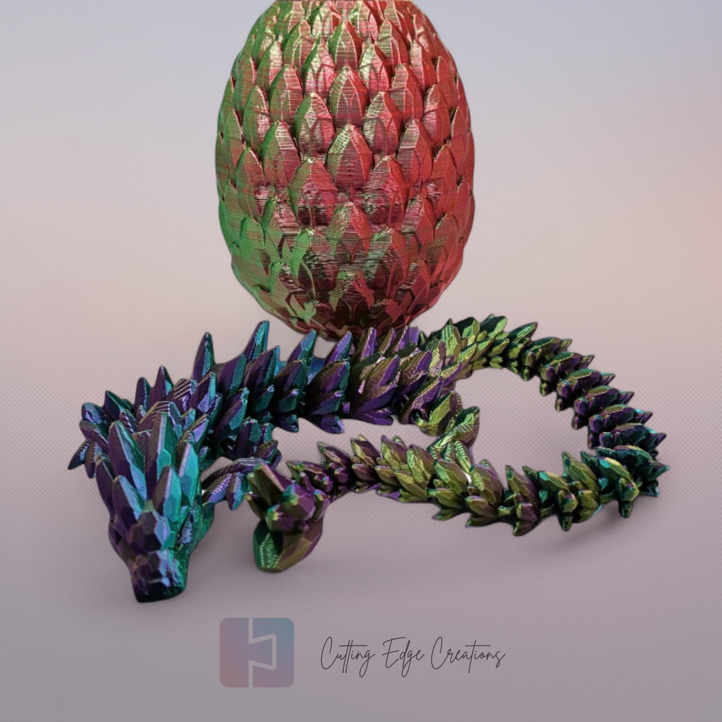 Dragon Egg with Crystal or Gemstone Dragon Inside