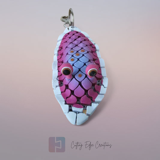 Doug the Sea Slug – Wiggly Bag Charm Keyring