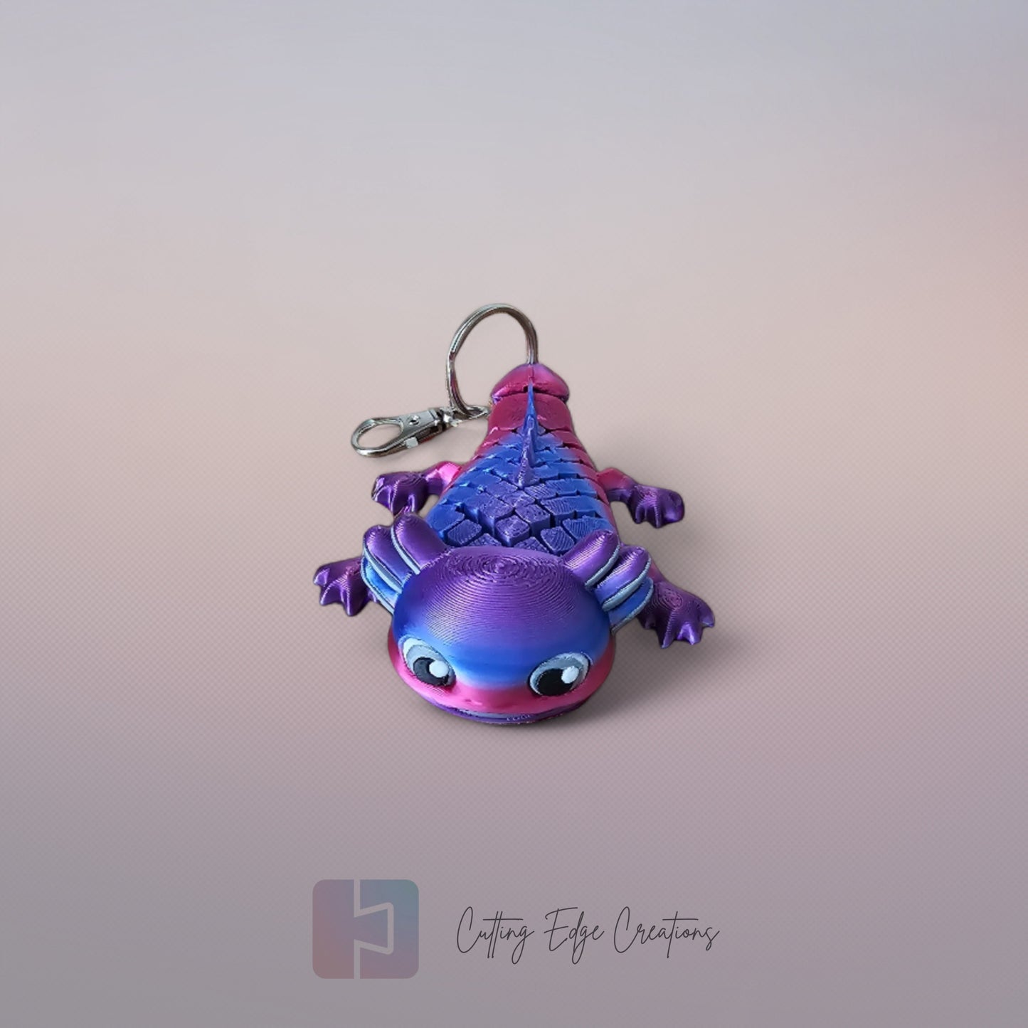 Arnie the Axolotl Flexi Keyring