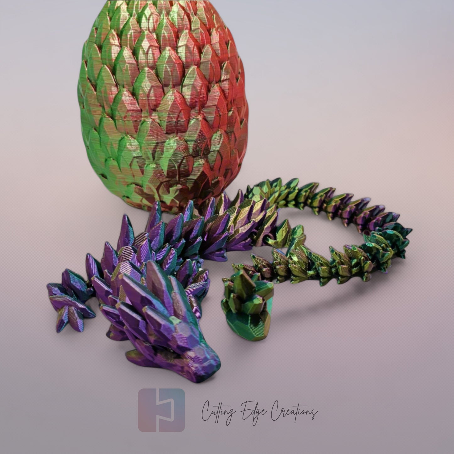 Dragon Egg with Crystal or Gemstone Dragon Inside