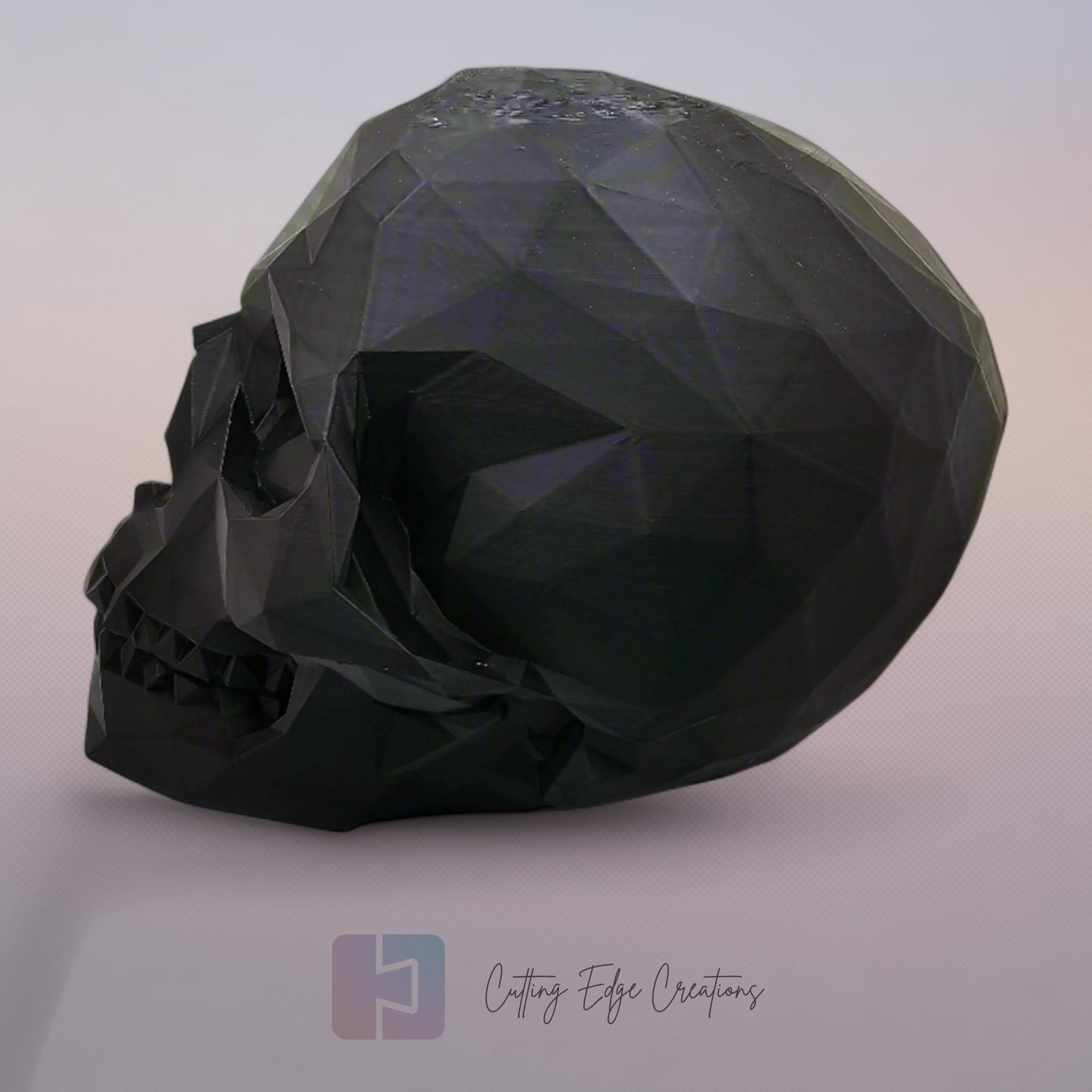 Large Gothic Low Poly Skull