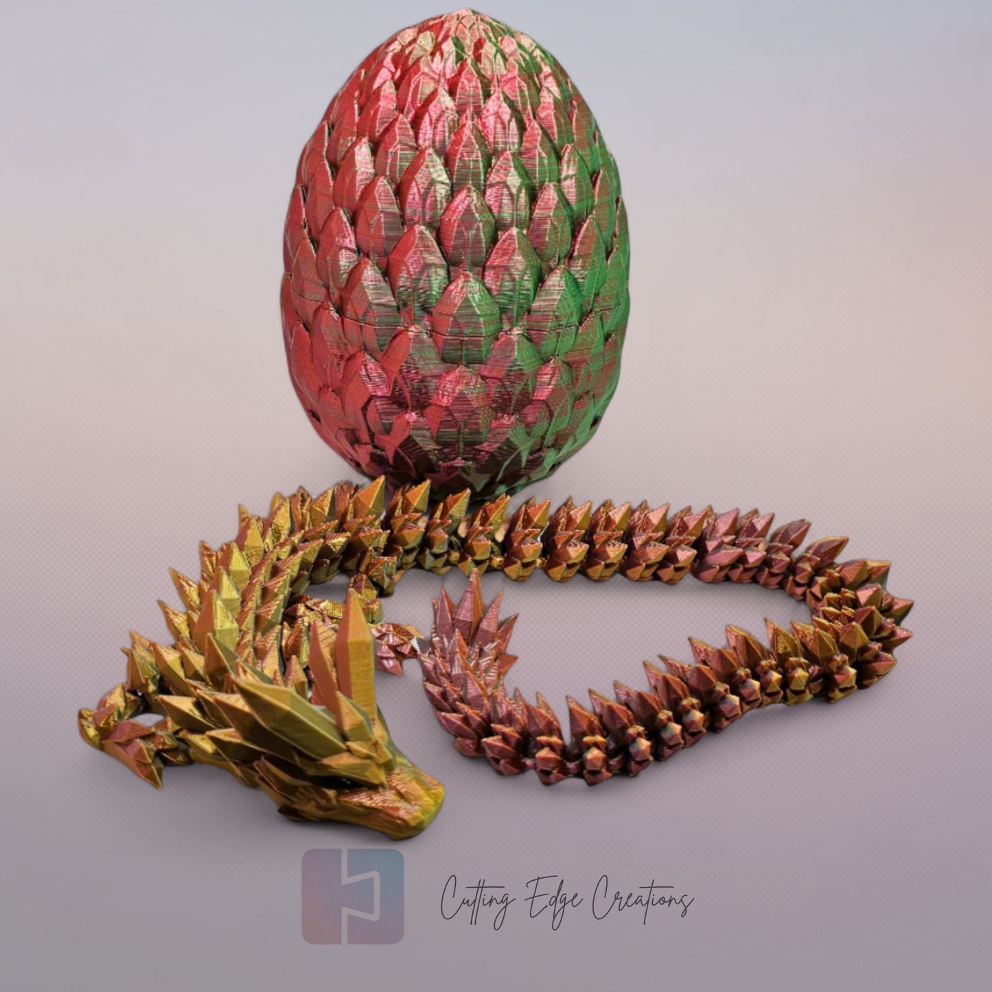 Dragon Egg with Crystal or Gemstone Dragon Inside