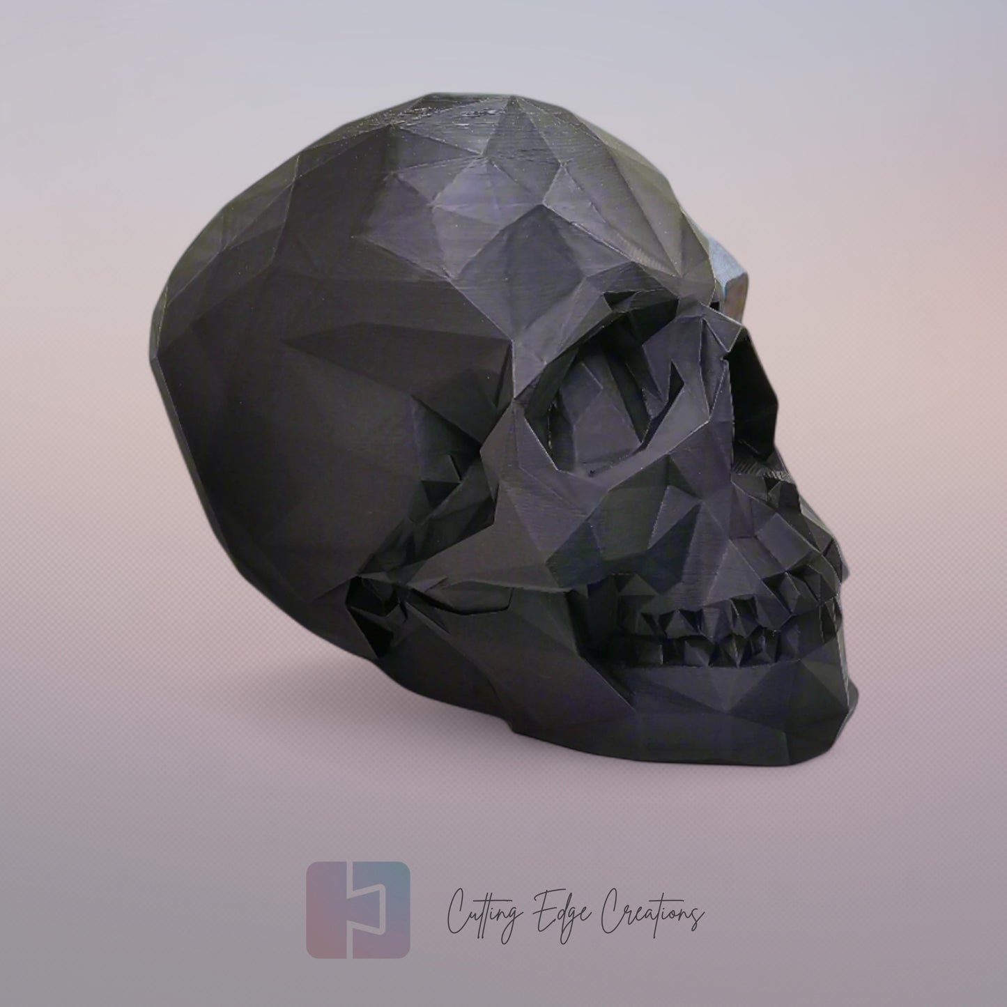 Large Gothic Low Poly Skull