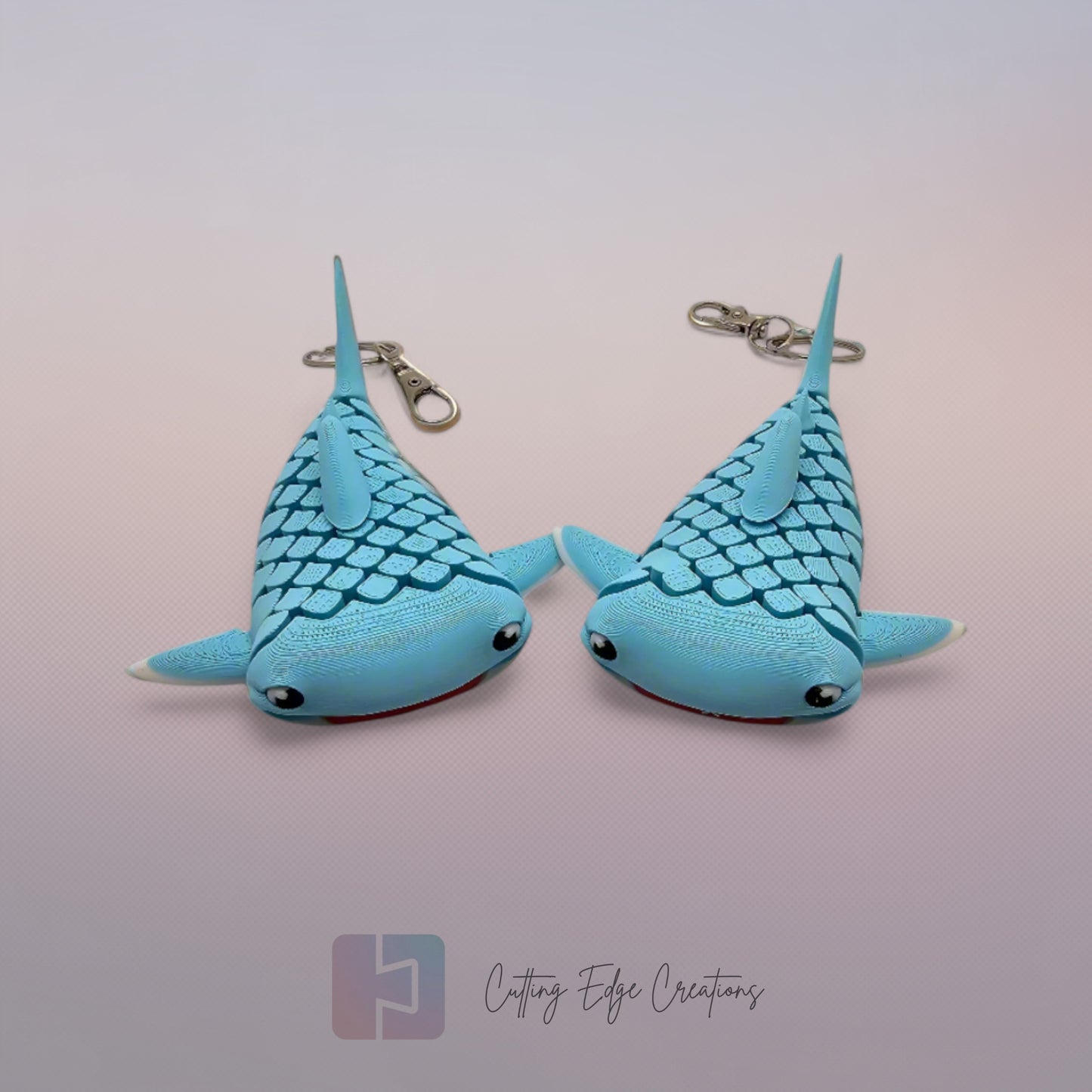 Walter the Whale Shark Flexi Keyring