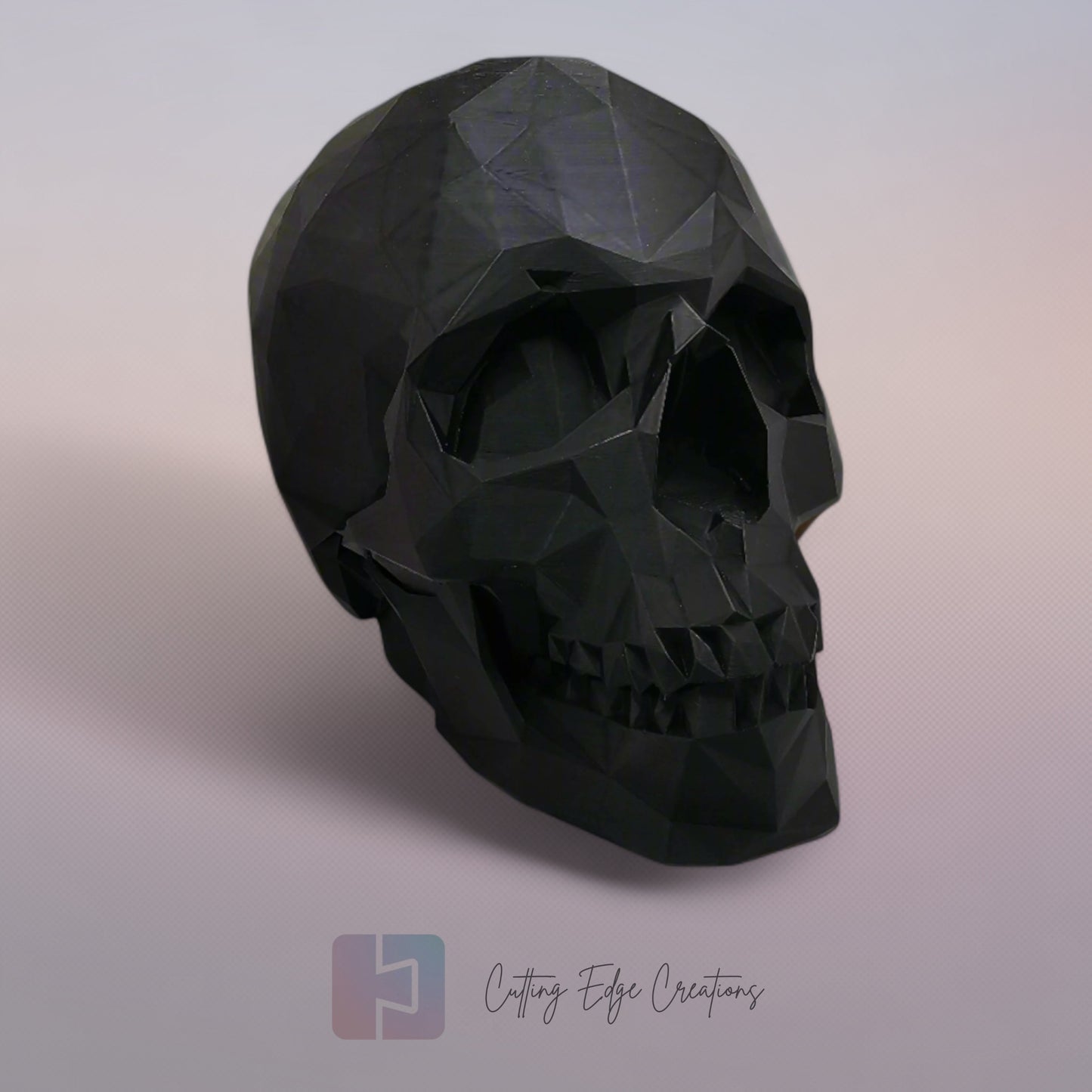 Large Gothic Low Poly Skull