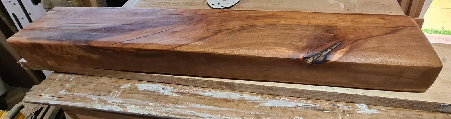 Rustic Oak Beam Mantle Piece, Floating Oak Shelf, Reclaimed Oak Mantle