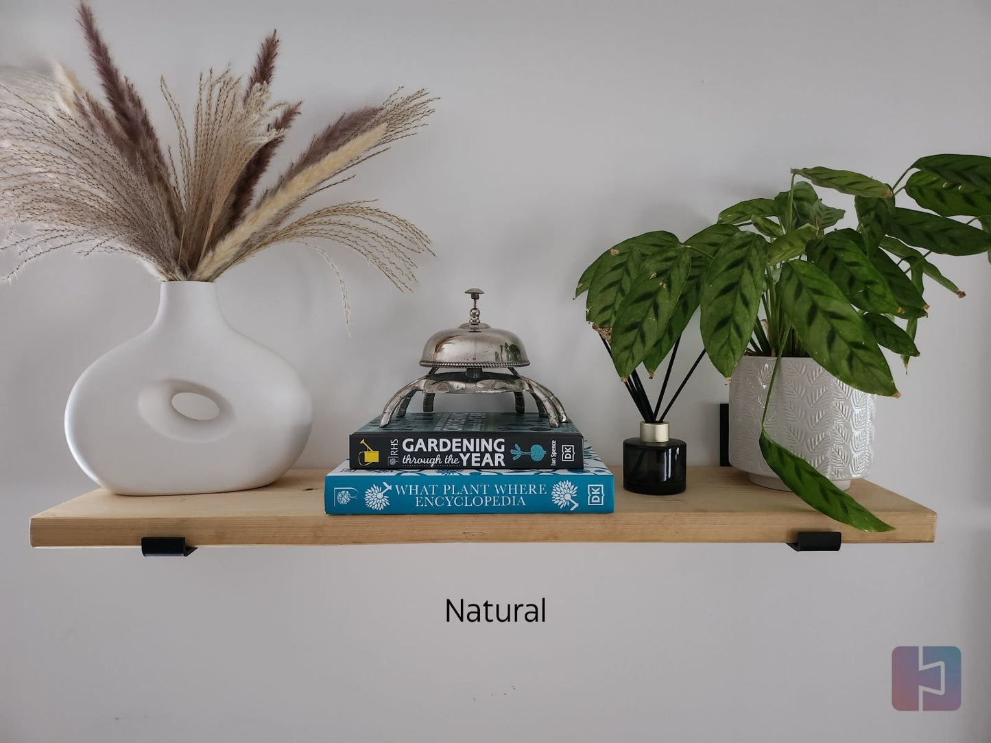 Rustic reclaimed scaffold board shelf, chunky wood, handmade in the UK, no brackets supplied.