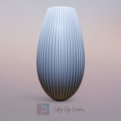 Ribbed Teardrop Vase