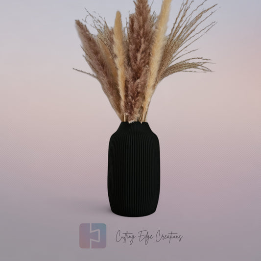 Wide Ribbed Vase
