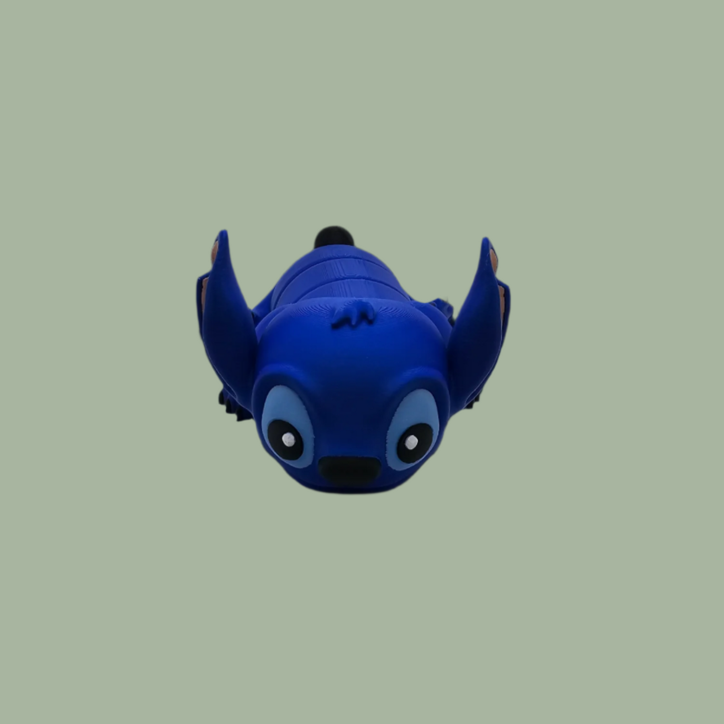 3D printed blue Stitch style flexi model