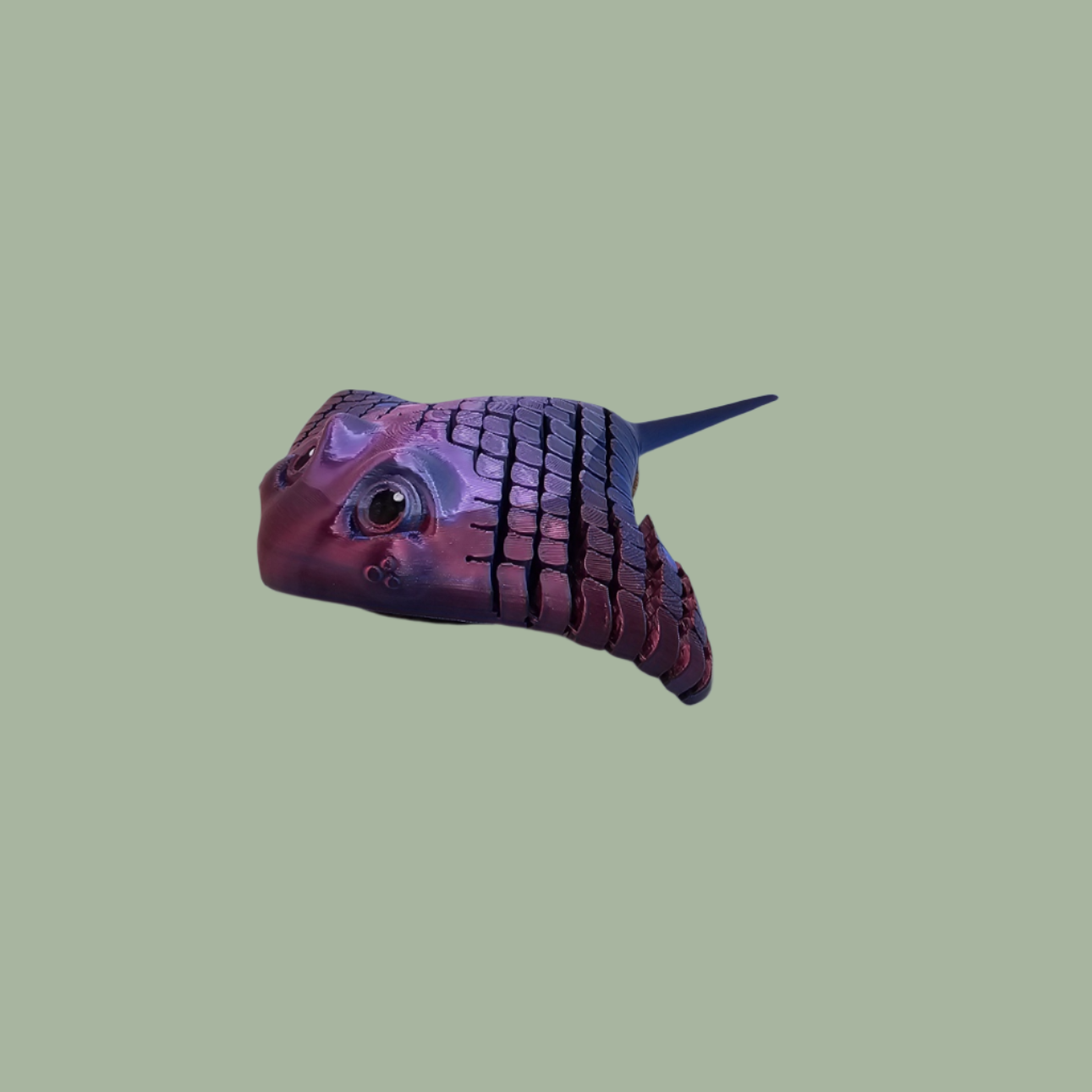 3D printed articulated stingray in a random colour