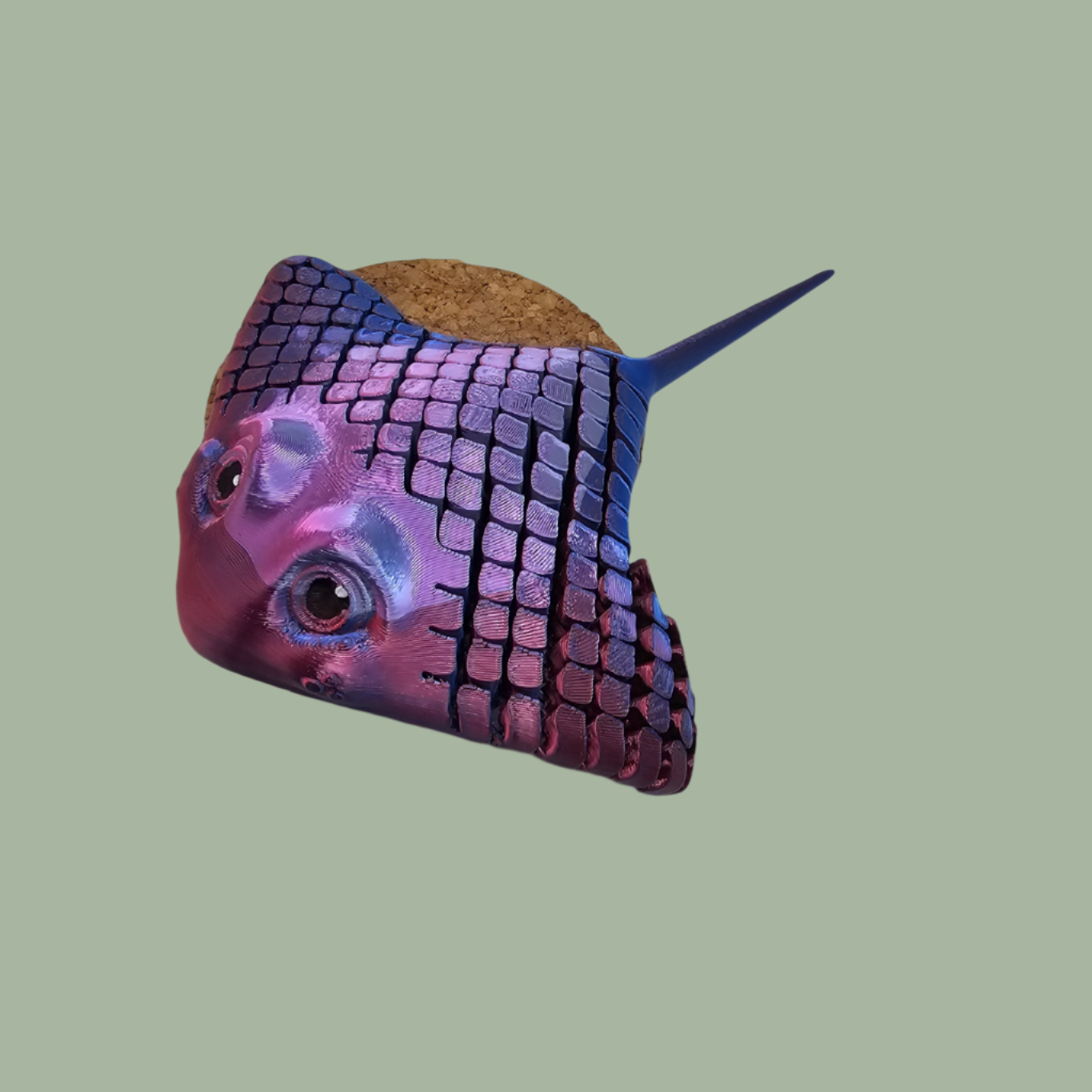 3D printed articulated stingray in a random colour
