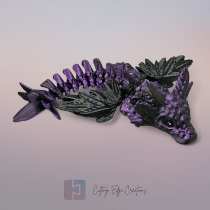3D printed articulated Axolotl Dragon, flexible toy, handmade in the UK, desk fidget and gift.