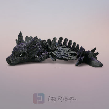 3D printed articulated Axolotl Dragon, flexible toy, handmade in the UK, desk fidget and gift.