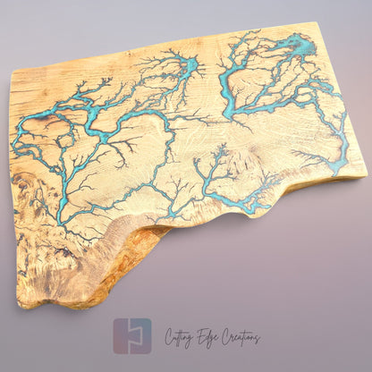 Oak Lichtenberg and Resin Chef Board