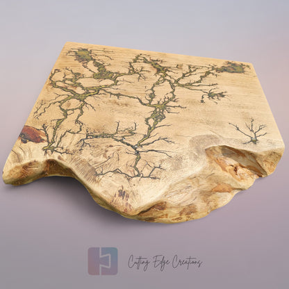 Oak Lichtenberg and Resin Chef Board